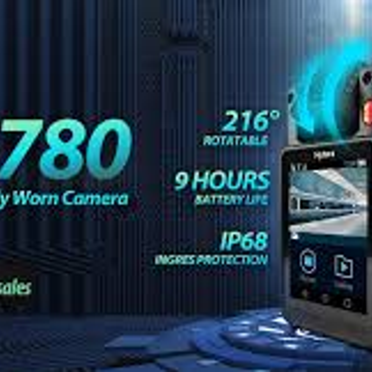 Hytera VM780 BodyCam y Radio PoC 64GB 4G Wifi GPS 216° BT4.2 NFC MIL-STD-810G IP68 Micro USB 205gr Compresión H.265 Codificación AES256 CUMPLE Ley 21659 Precio con iva incluido 17