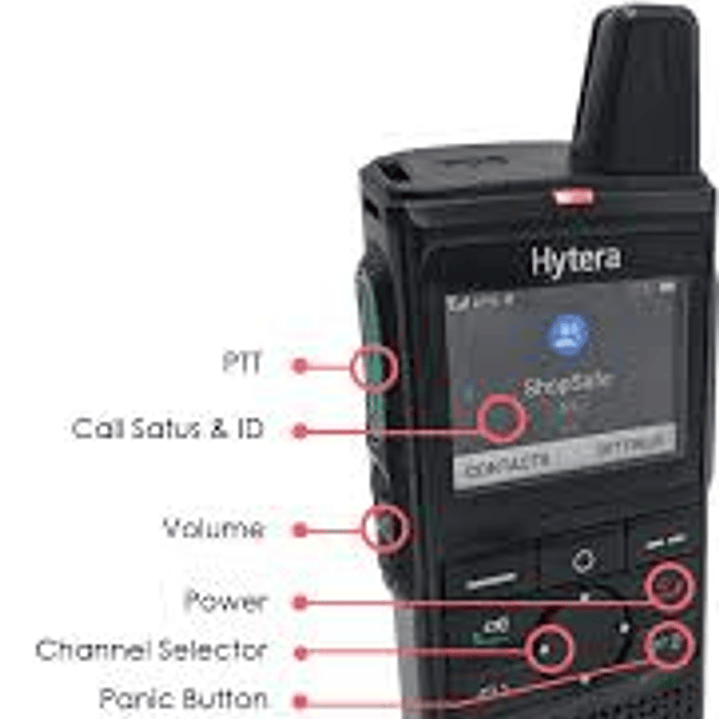 Hytera PNC370 Radio PoC PTT sobre celular amplía el rango de las llamadas al suministrar servicios PTT en redes 3G/4G/WLAN Precio con iva incluido 6