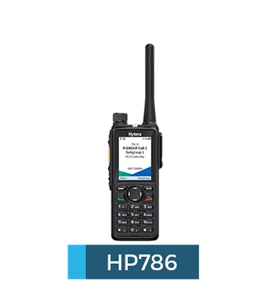 Hytera HP786 Radio Digital Profesional DMR  Portátil VHF DMR Tier II y Análogo. 136-174MHz, 5 watts, sin GPS, con mandown. 1024CH. Display ambar