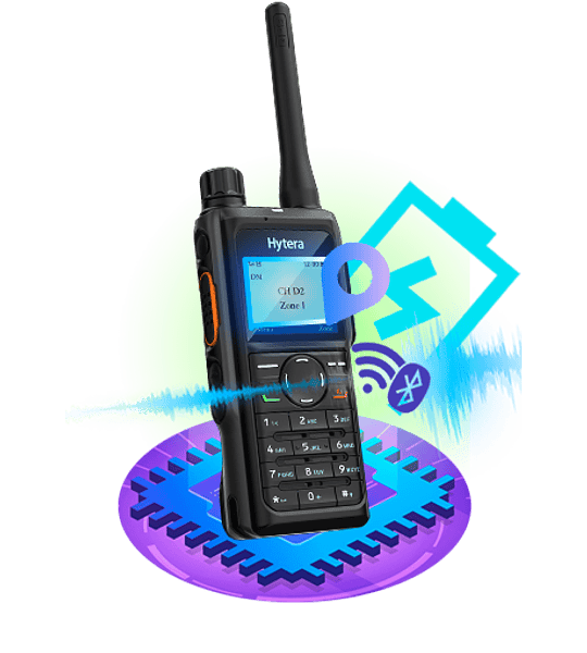 Hytera HP786 Radio Digital Profesional DMR  Portátil VHF DMR Tier II y Análogo. 136-174MHz, 5 watts, sin GPS, con mandown. 1024CH. Display ambar