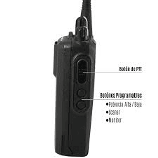 Radio portátil de dos vías  EP350 MX 99 Canales Frecuencia VHF 136-174 MHz