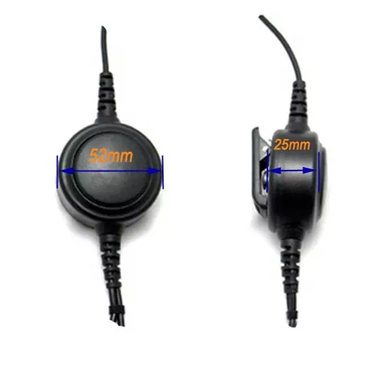 Diadema de alto ruido genérico o Auricular con cancelación de ruido y botón PTT redondo grande para radio Kenwood Baofeng Wouxun de 2 pines 7