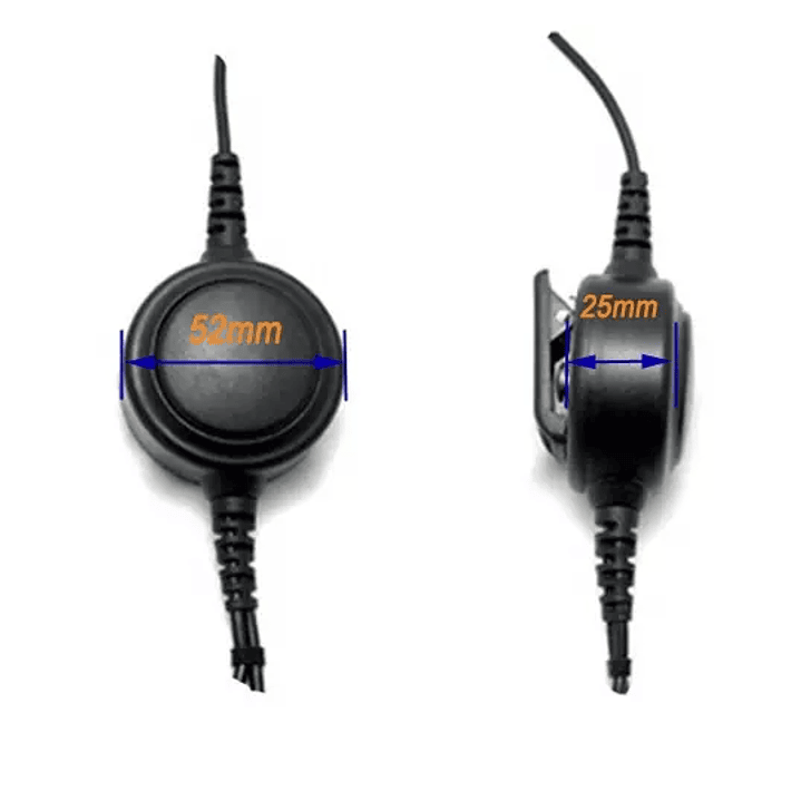 Diadema de alto ruido genérico o Auricular con cancelación de ruido y botón PTT redondo grande para radio Kenwood Baofeng Wouxun de 2 pines 7