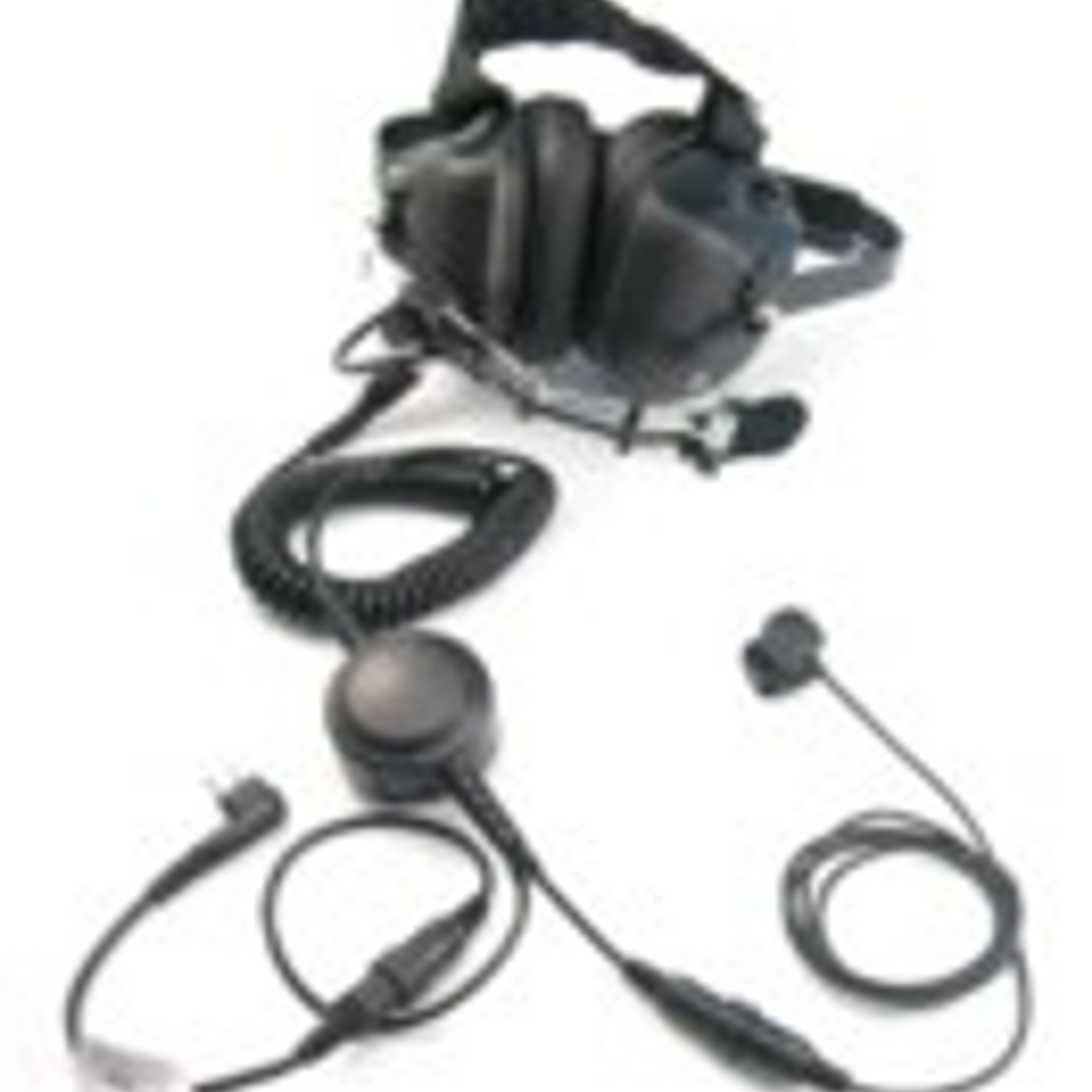 Diadema de alto ruido genérico o Auricular con cancelación de ruido y botón PTT redondo grande para radio Kenwood Baofeng Wouxun de 2 pines 9