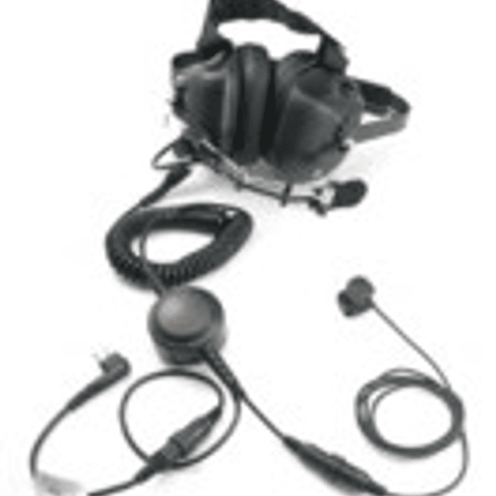 Diadema de alto ruido genérico o Auricular con cancelación de ruido y botón PTT redondo grande para radio Kenwood Baofeng Wouxun de 2 pines 9