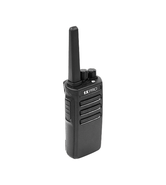 TXPRO-500, Radio portátil  5 Watts, 16 canales, Función VOX VHF 136-174 MHZ programable