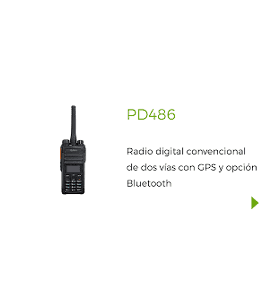 Hytera PD486 Radio Digital DMR Tier II y convencional UHF 350-470 MHz GPS digital con pantalla OLED y Bluetooth programable