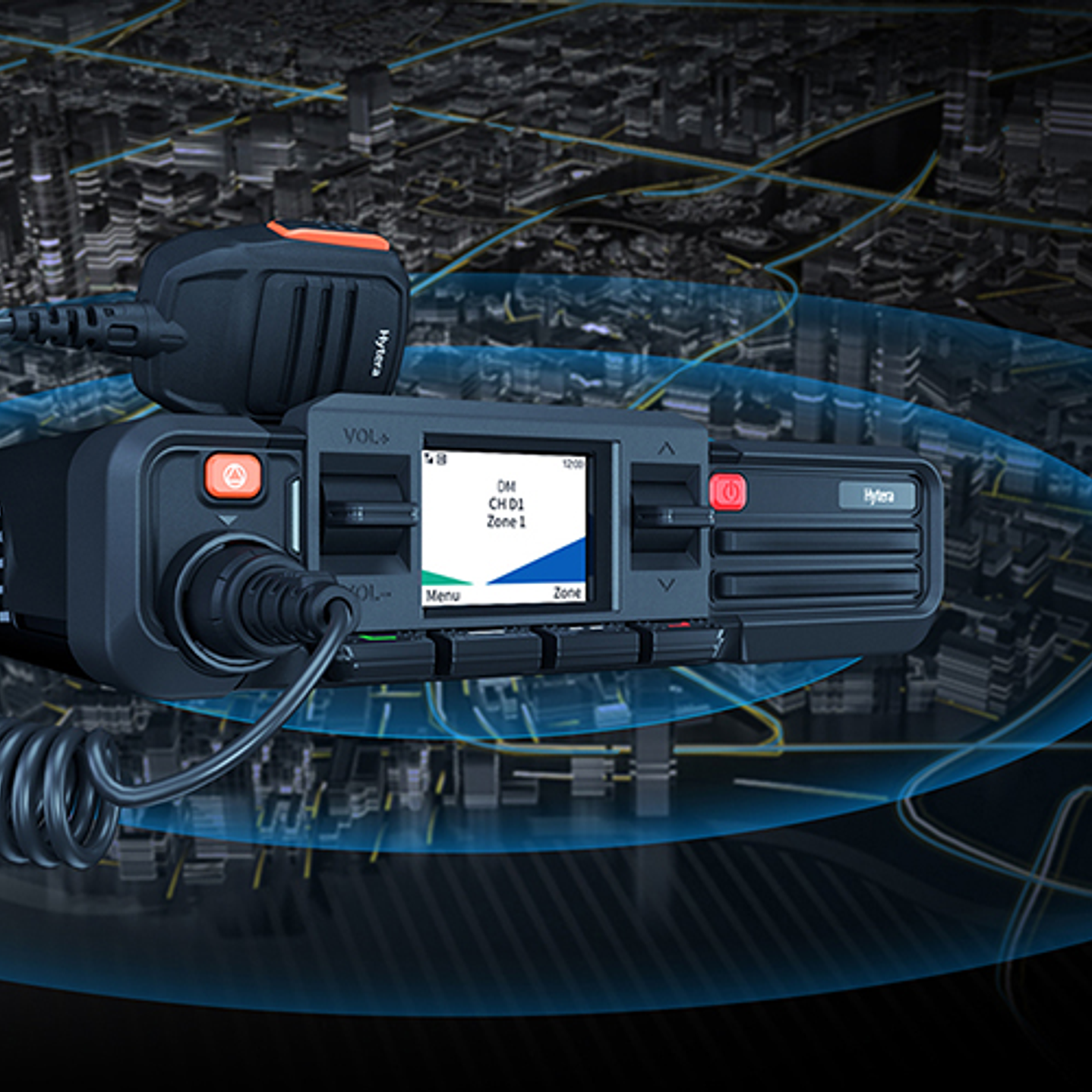 Hytera HM686H VHF 136-174MHz 512CH DMR Tier II Analogico 50W Radio móvil digital profesional High Power 5/45/50W GPS Bluetooth  LCD screen Precio con iva incluido 2