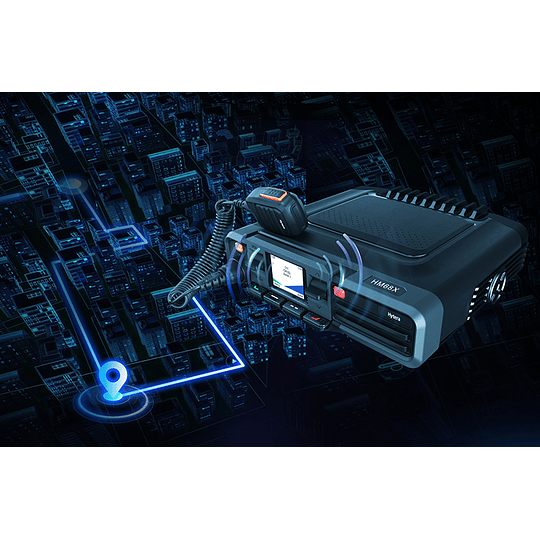 Hytera HM686 Radio Móvil digital profesional DMR VHF 136-174 High Power 5/45/50W,GPS,BT,DMR Tier II conventional, LCD screen. programable
