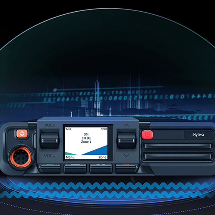 Hytera HM686H UHF2 450-520MHz 512CH DMR Tier II Analogico 45W Radio móvil digital profesional High Power 5/45/50W GPS Bluetooth LCD screen Precio con iva incluido 3