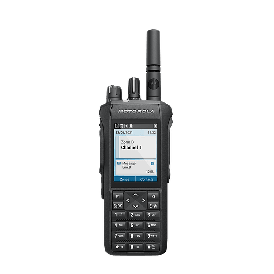 Motorola MOTOTRBO™ R7 Radio Digital Portable de Dos Vías UHF 403-512 Mhz 4 W 1000 canales Enable TIA Hazloc con pantalla