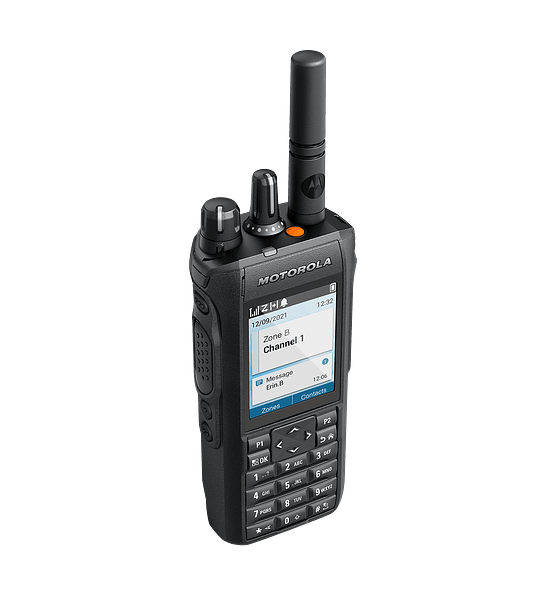 Radio portátil digital Motorola R7 1000 Ch 4 watts UHF 400-527MHz FKP Habilitado