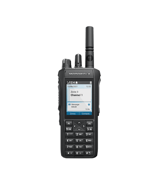 Radio portátil digital Motorola R7 1000 Ch 4 watts UHF 400-527MHz FKP Habilitado