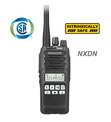 Kenwood NX-1200 NK2 ISCK radio portátil Intrínseco digital NXDN y analógico VHF 136-174 MHz Con pantalla. , 5 Watts, 260 canales / 128 zonas, roaming, encriptación
