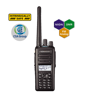 Kenwood NX-3220 K3 ISK Radio portátil análogo digital DMR o NXDN con pantalla y teclado medio. Rango 136-174MHz, 260 Canales, GPS, Bluetooth, Certificación IP67 y Normas MIL-STD-C/D/E/F/G, 2 pin