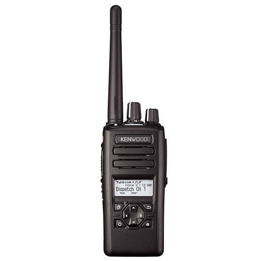 Kenwood NX-3320K2 Radio portátil análogo digital DMR o NXDN con pantalla y teclado medio UHF 400-520MHz, 260 Canales, GPS, Bluetooth, IP67, 2 Pines