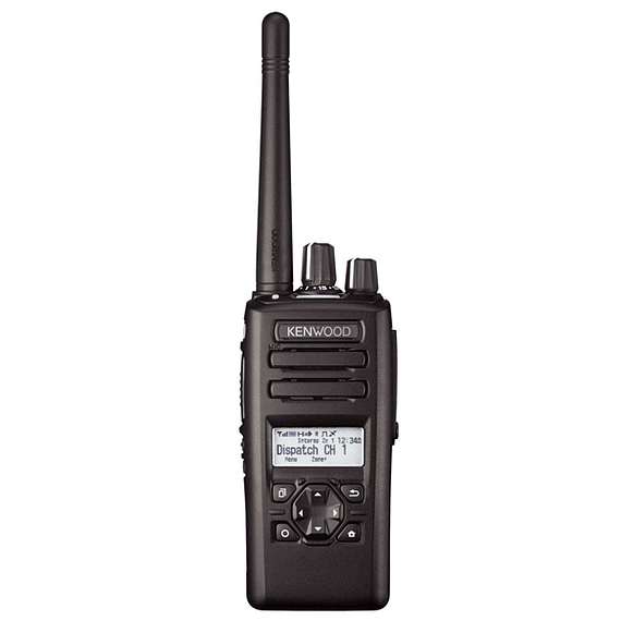 Kenwood NX-3320 K2 Radio portátil análogo digital DMR o NXDN con pantalla y teclado medio UHF 400-520MHz, 260 Canales, GPS, Bluetooth, IP67, 2 Pines