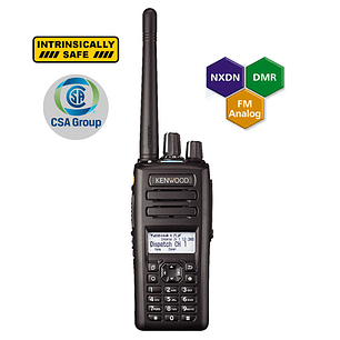 Kenwood NX-3320K3 ISC UHF 400-520MHz 260CH Digital DMR o NXDN Intrínseco 5W Radio portátil con pantalla y teclado medio, GPS, Bluetooth