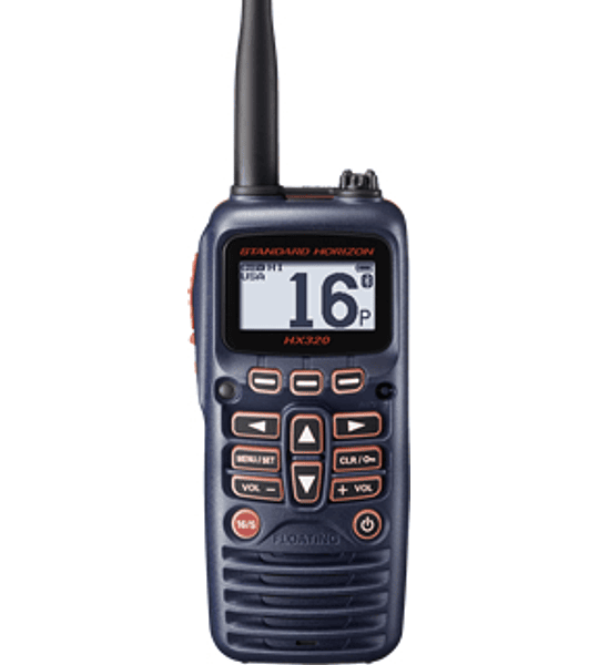 ¡Novedad! Radio Marina VHF Standard Horizon HX-320 portátil de dos vías flotante de 6 W/carga USB/Bluetooth