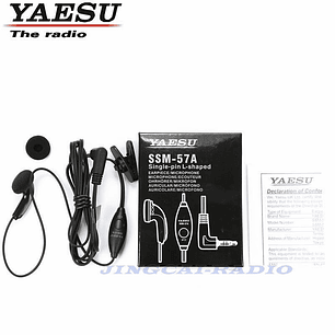 Yaesu SSM-57A Micrófono de auricular de un solo pin en forma de L para FT-2DR FT-5DR FT-70DR Precio con iva incluido
