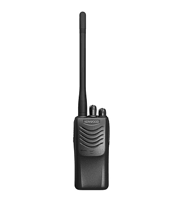 Kenwood TK-3000 K Radio Portátil 4W (UHF). 16 canales. Rango 440-480MHz. Vox con 10 niveles. Señalización QT/DQT. Incluye batería de 1520mAh, cargador de mesa, antena y manual de usuario.