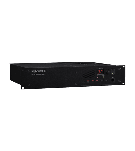 Repetidor digital DMR Kenwood, 40 watts seleccionables, 450-520 MHz, Doble Ranura, ancho de canal de 12.5 kHz. Incluye licencia para operar en DMR digital.