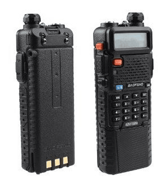 Radio de dos vías dual band Baofeng UV-5R 8va generación UHF 400-520 Mhz VHF 136-174 Mhz  batería de 3800 mAh