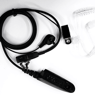 Manos libres con tubo acústico transparente con PTT para Baofeng T-57 UV-9R (para mercado chileno)