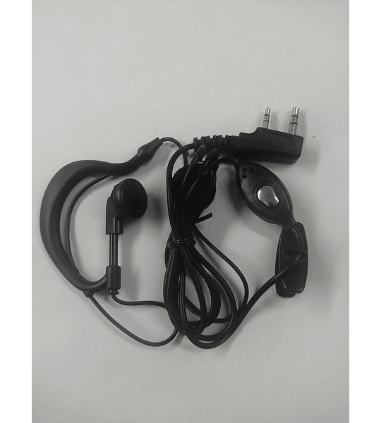 Kit 4 audifonos con botón de PTT para manga de camisa negro para equipos Baofeng UV-5R, UV-82 UV-6 BF-666S WLAN Kenwood Wouxun
