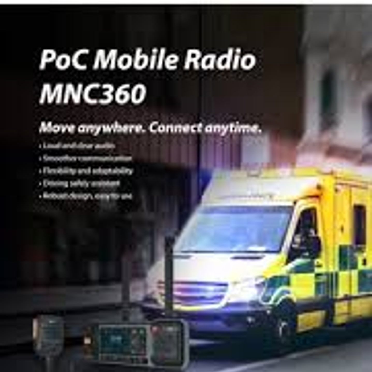 Hytera MNC360 - Radio Base Móvil PoC PTT over celular LTE Móvil | LTE | GPS 