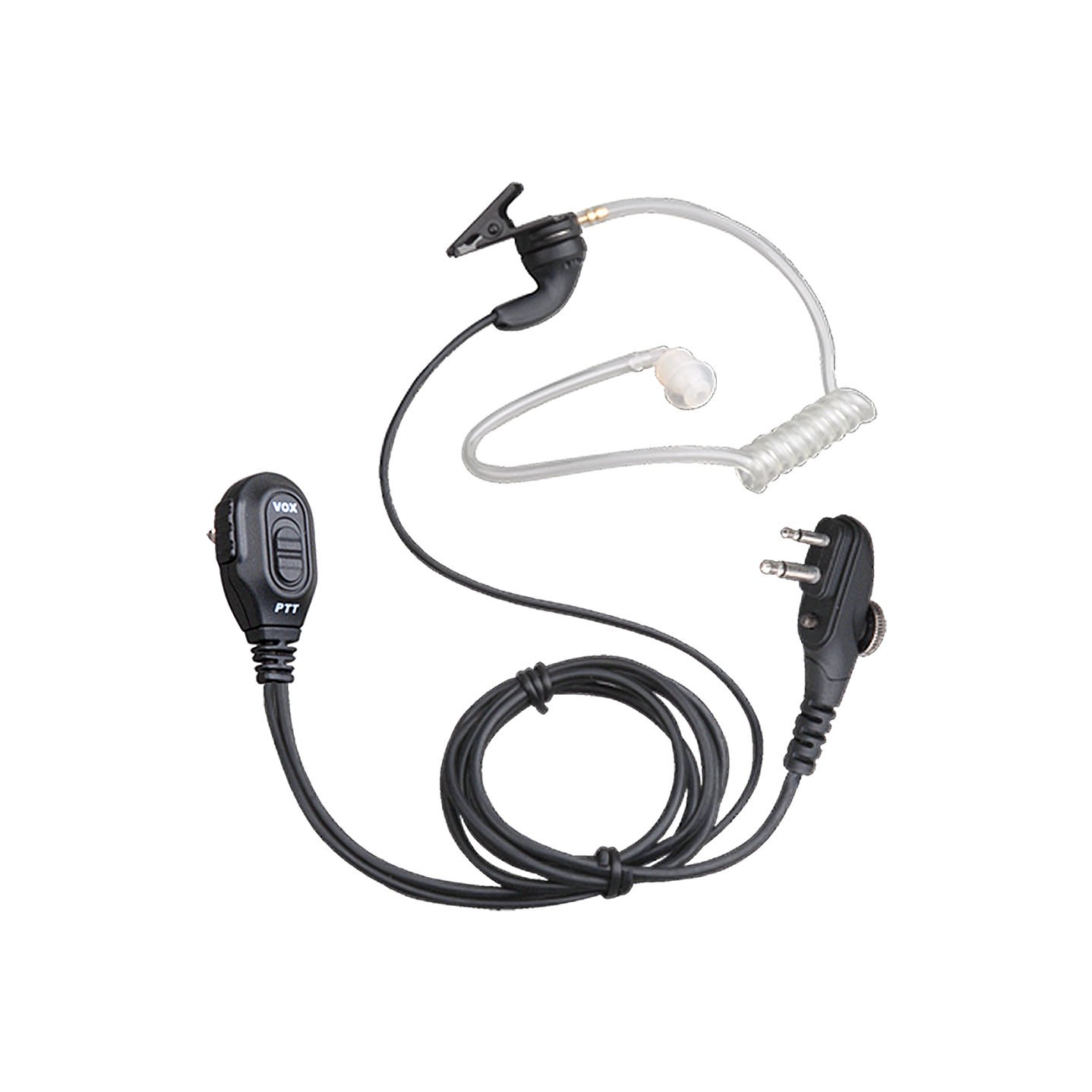 Hytera EAM12 Auricular con PTT y VOX integrados en el micrófono y tubo acústico transparente para BD506 TC-508 Precio con iva incluido