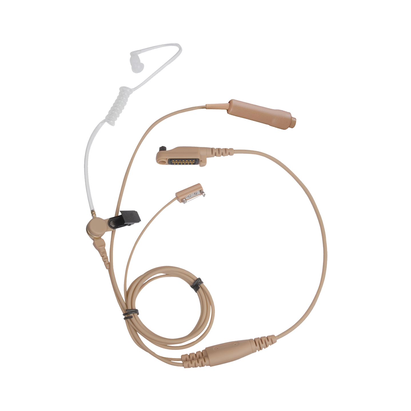 Hytera EAN21-P Auricular beige con tubo acústico, micrófono y PTT para las series HP5, HP6, HP7, PD6, X1 y PDC680, PDM680, PTC680, Z1p, PT590 Precio con iva incluido