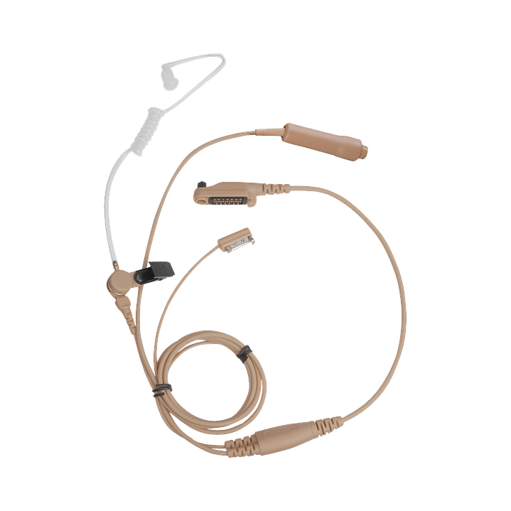 Hytera EAN21-P Auricular beige con tubo acústico, micrófono y PTT para las series HP5, HP6, HP7, PD6, X1 y PDC680, PDM680, PTC680, Z1p, PT590 Precio con iva incluido