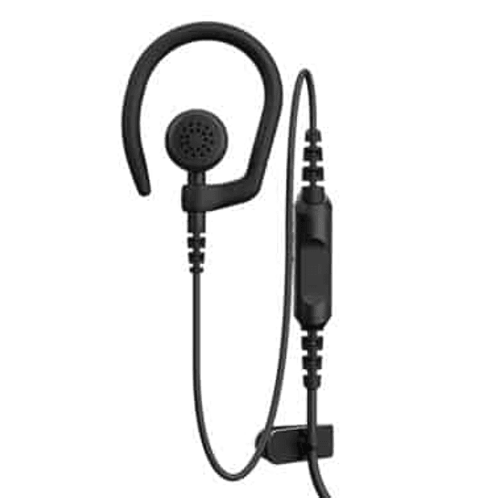 Motorola PMLN8337 Auricular único IMPRES™ de 1 cable con gancho removible, audio fuerte, negro