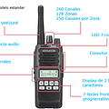 Kenwood NX-1300NK2 UHF 450-520MHz 260CH NXDN/ Analógico 5W Radio portátil digital con pantalla, roaming, encriptación