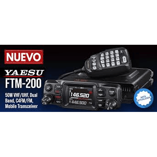 Yaesu FTM-200DR C4FM/FM VHF/UHF 108 MHz a 999,995 MHz 50W Radio móvil de doble banda 