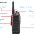 Kenwood NX-1300AK UHF 450-520Mhz 64CH analógico 4W Radio portátil sin pantalla potente, robusto, listo para el trabajo duro. Tiene la capacidad de migrar a tecnologías digitales