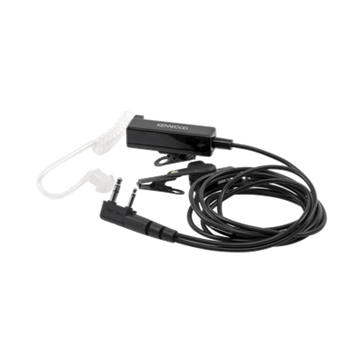 Kenwood KHS-8BL Micrófono - Audífono 2 cables con tubo acústico transparente y PTT para NX-1200 NX-1300 NX-3220 NX-3320 NX-240 NX-340 TK-2312 TK-3312 TK-2402 TK-3402 TK-2000 TK-3000 TK-3230 2