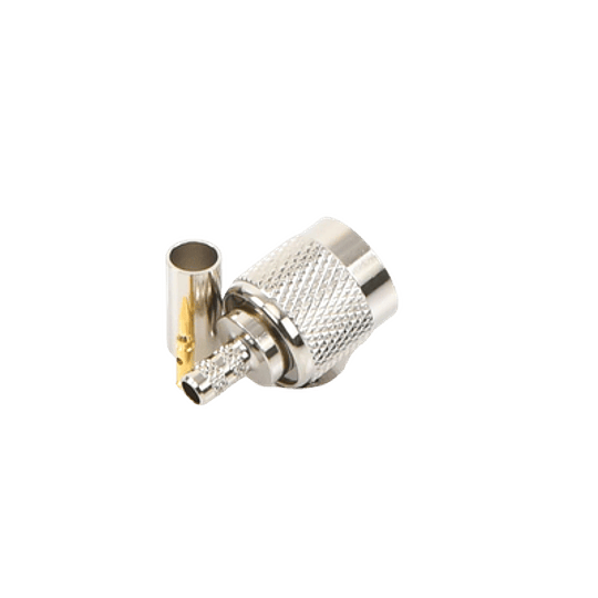 RFT-1202-2 Conector TNC Macho de Anillo Plegable para Cables RG-58/U, LMR-195, Níquel/ Oro/ Delrin.