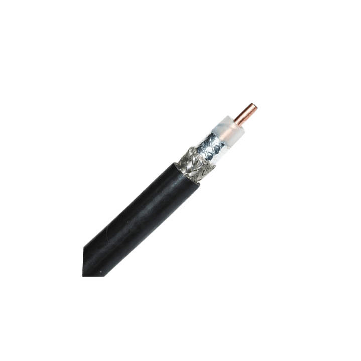 Belden 9913 (A pedido por importación) Cable coaxial de transmisión inalámbrica de 50 ohmios, RG-8, conector BC sólido de 10 AWG, trenza de lámina + 90 % TC, cubierta de PVC venta por metro 1