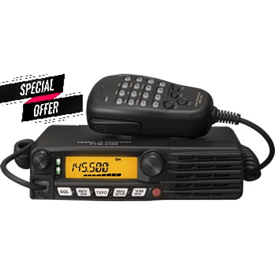 Yaesu FTM-3100R VHF 144 -148 MHz-FM 220CH Analogico 65W Radio compacta y de construcción robusta, que proporciona una alta potencia de salida