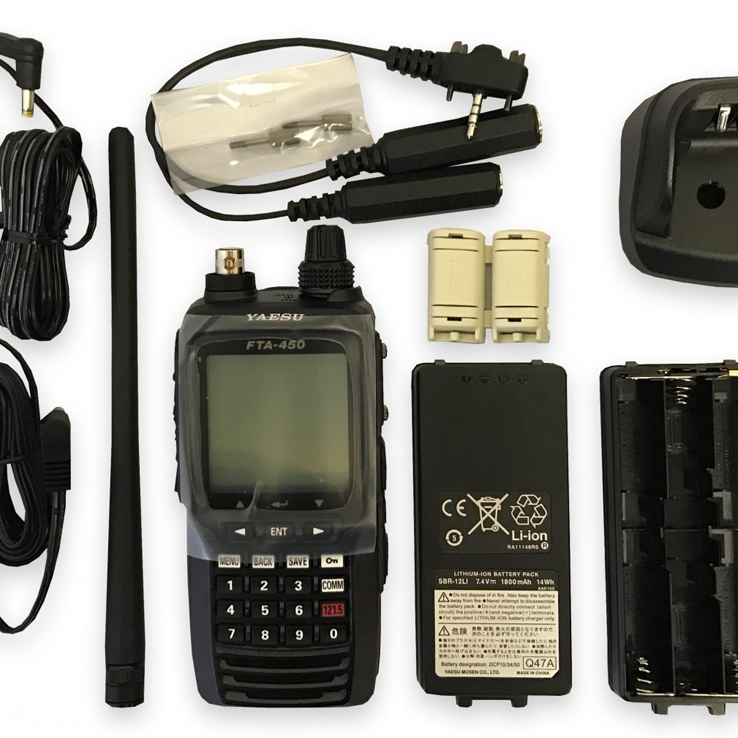 YAESU FTA-450L 200CH Radio para pilotos VOR Navigation Display, MIL-STD-810F, IPX5, NOAA Weather alert, E20, Loud Audio (800mW) Precio con iva incluido 5