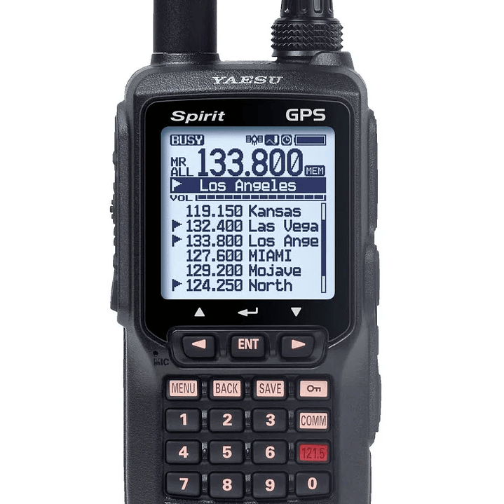 YAESU FTA-750L 200CH Radio de banda aérea IPX5 GPS Position Waypoint navigation VOR navigation ILS Navigation Display Precio con iva incluido 13