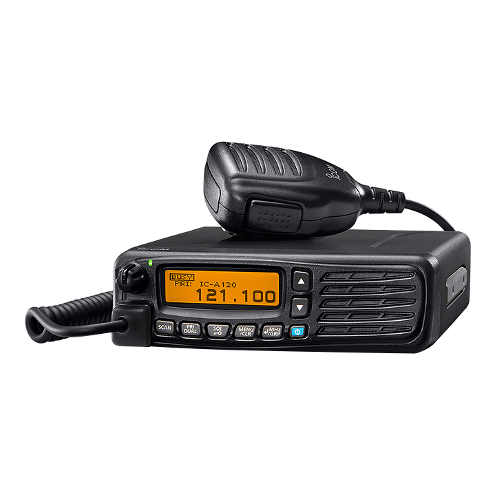 ICOM IC-A120 VHF 118.000-136.992 MHz 200CH 36W Radio móvil aéreo pantalla de matriz de puntos (A pedido por importación 4-6 semanas)  Precio con iva incluido 1
