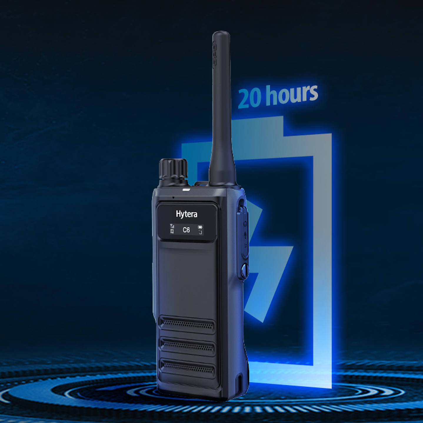 Hytera HP606 UHF1-2 400-520Mhz 1024CH Digital DMR Tier II y Analogico 4W Radio digital para industrias con Man Down, IP67, MIL-STD-810G, parlante anti magnético, pantalla OLED Precio con iva incluido 9