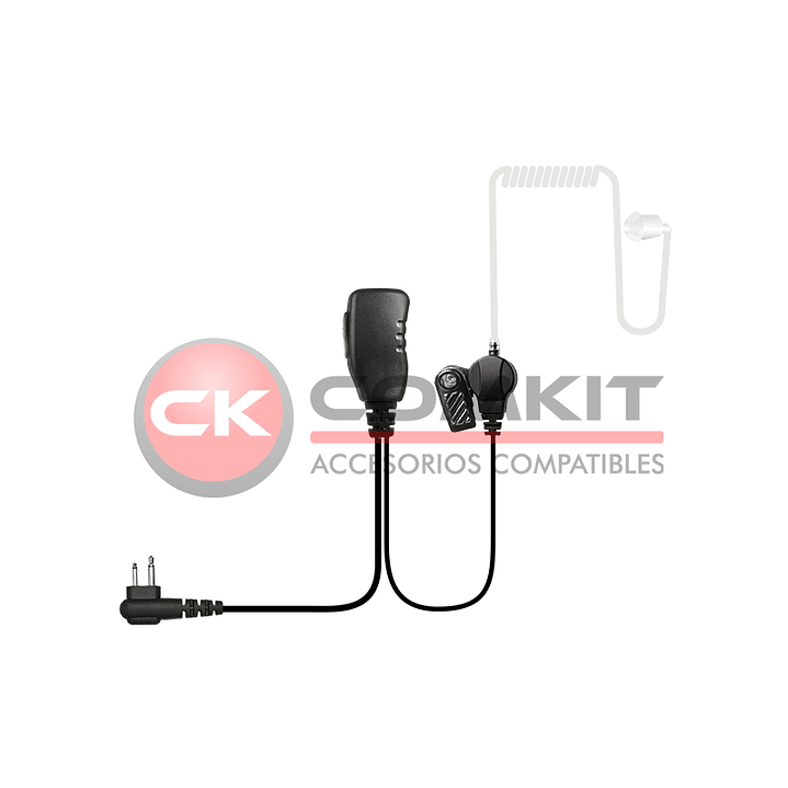 COMKIT CK-4022-K1 Auricular manos libres Kit de Seguridad o Kit de tubo acústico transparente con PTT para equipos Kenwood Precio con iva incluido