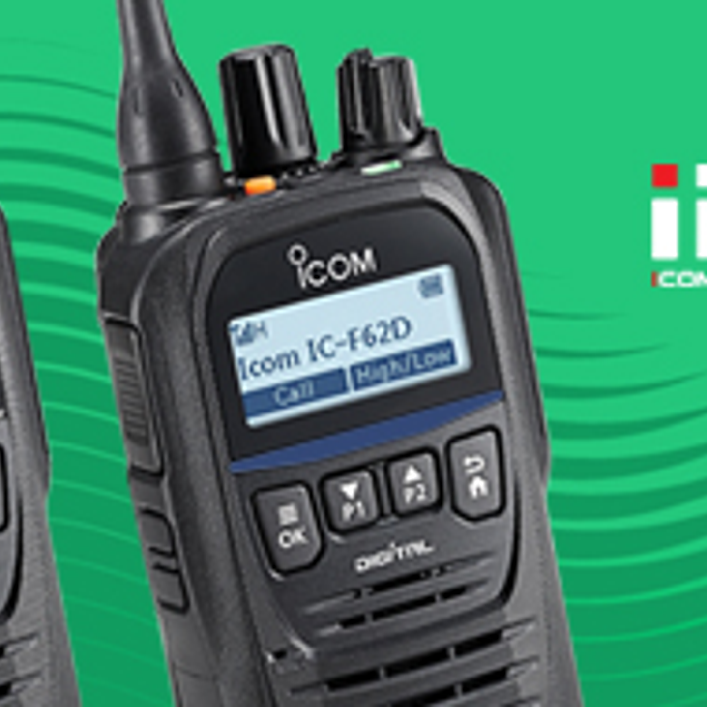 ICOM IC-F62D 21 UHF2 450-512MHz 512 canales Digital IDAS™ 5W Radio digital MIL-STD-810 G Protección IP67 5