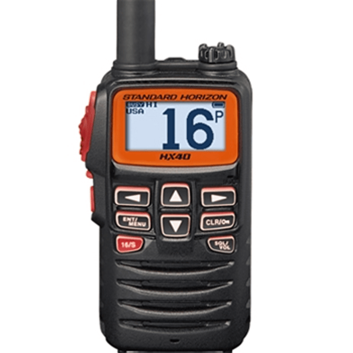 Standard Horizon HX-40 (A pedido por importación) FM 76 -108 MHz 6W Radio portátil marino impermeable ultra compacto Precio con iva incluido 1