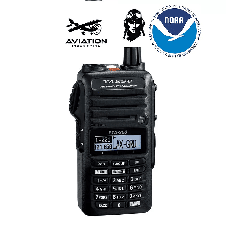 Yaesu FTA-250L 250CH 5W Radio de banda aérea Easy to Operate de Yaesu IPX5 MIL-STD-810F con cancelación de ruido Precio con iva incluido 5