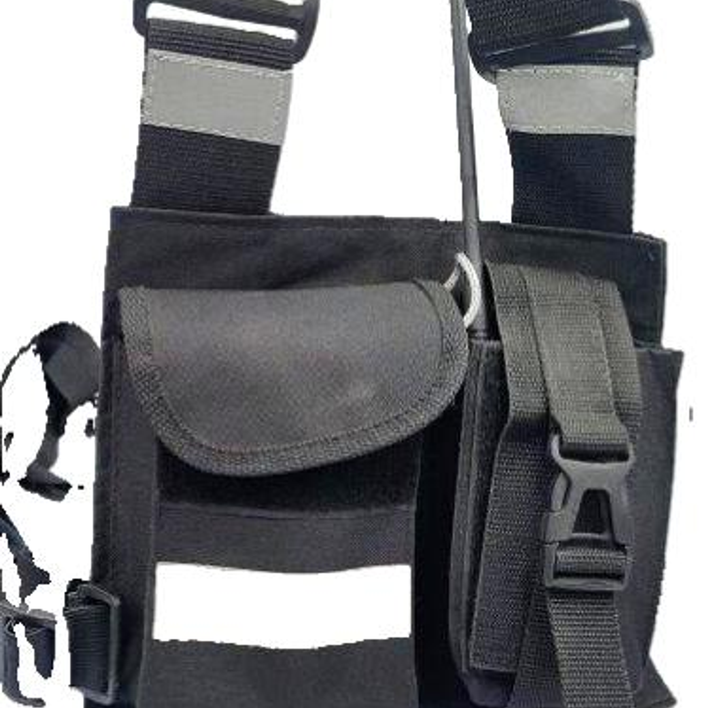 Pechera Universal con bolsillo para equipo de radio de doble seguridad  y bolsillo multiuso con reflectantes  7